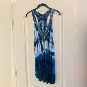 Awake Couture Blue Tie-Dye Top